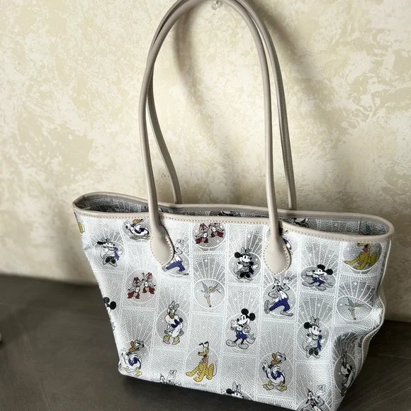 Disney Dooney & Bourke 100th Anniversary Platinum Mickey Tote Bag Purse - Picture 3 of 4